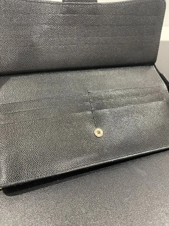 Chanel Lambskin Quilted Classic Pouch with Handle Black (JB1443) - Picture 10 of 13